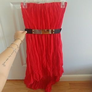 Red High Low dress!